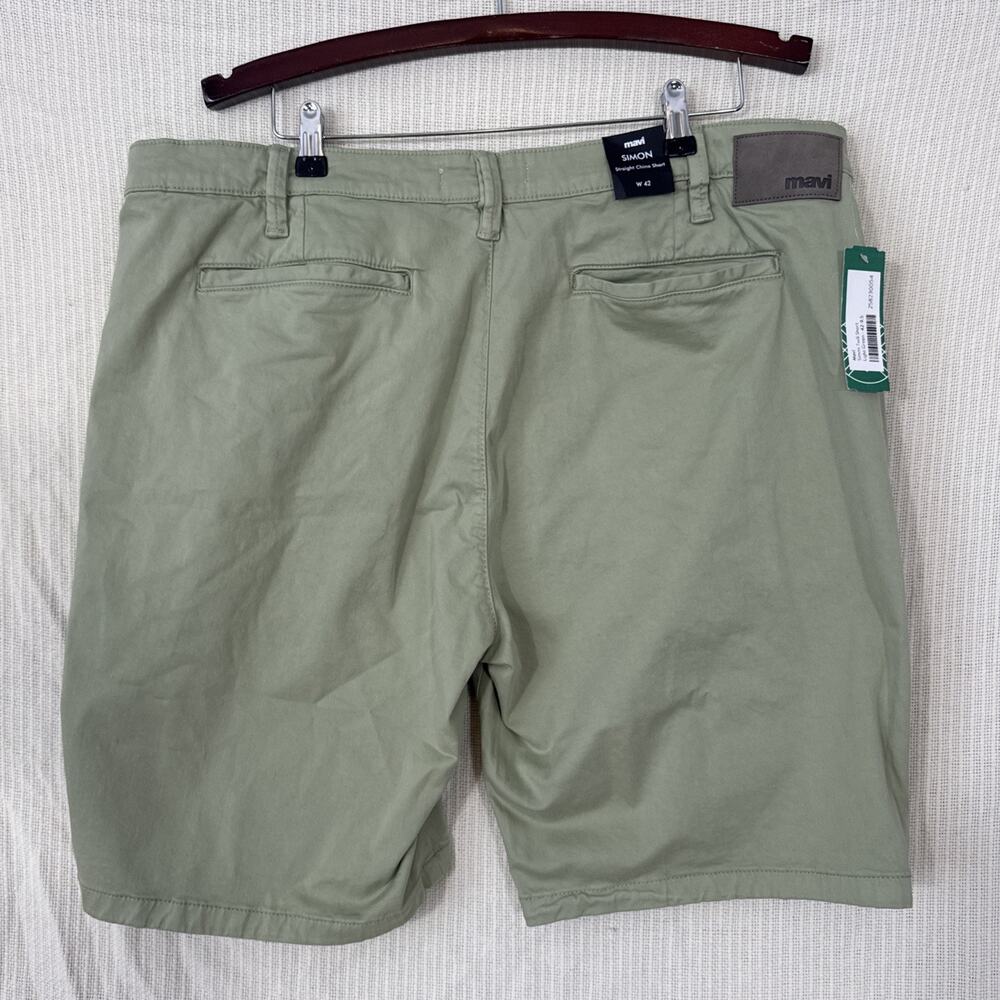 Mavi Simon Chino Shorts Men 42 Sage Stretch Twill Casual Golf Preppy Resort Wear - Picture 4 of 5